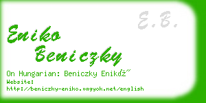 eniko beniczky business card